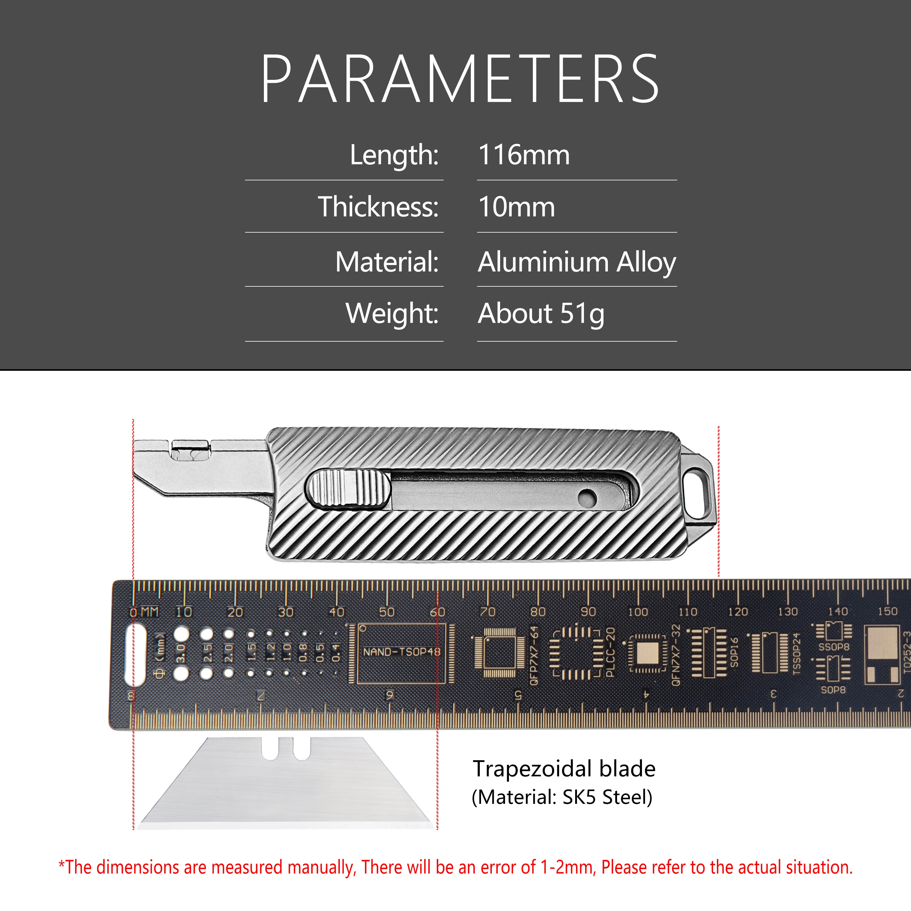 Titan legierung Push-Pull-Messer Kohlenstoffs tahl Klinge Kunst Briefpapier Box Cutter tragbare multifunktion ale Outdoor-EDC-Werkzeuge