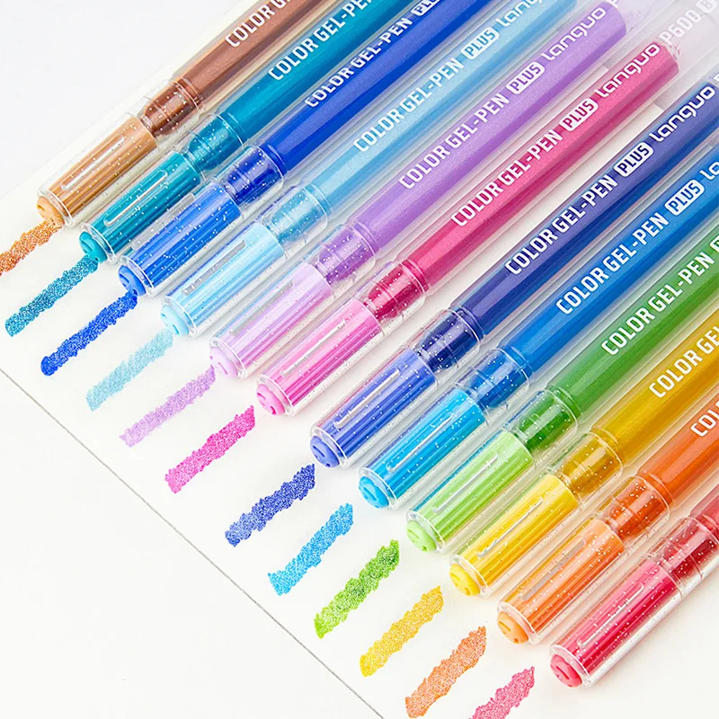 Languo 4/6 colors Stunning Acrylic Gel Pens 1.0mm Fabric Rock Handaccount Drawing Pen for Stone Ceramic Glass Canvas Wood