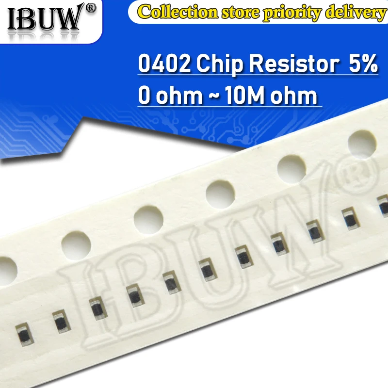 100szt 0402 5% rezystor SMD 0R ~ 10M 1/16W 0 1 10 100 150 220 330 ohm 1K 2.2K 10K 100K 0R 1R 10R 100R 150R 220R 330R 1M 4.7K