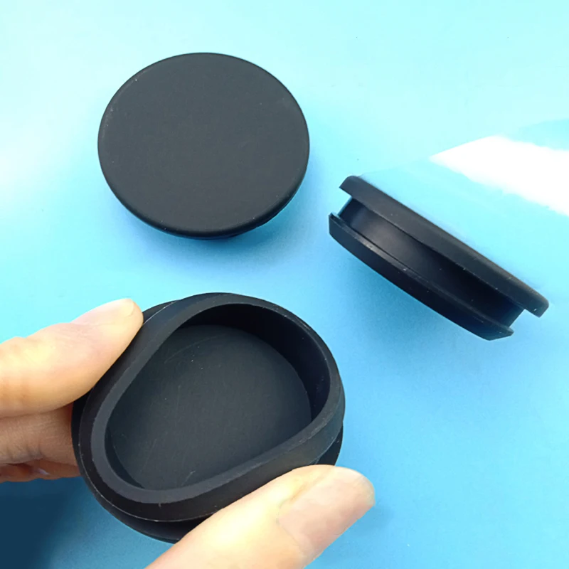 Silikonkautschuk-Kappenlochstopfenabdeckung, Durchmesser 10,5 mm–30 mm, Gummistopfen, Dichtungsstopfen, aufsteckbare Dichtung, Blindstopfen, Enddichtungsstopfen, Schwarz