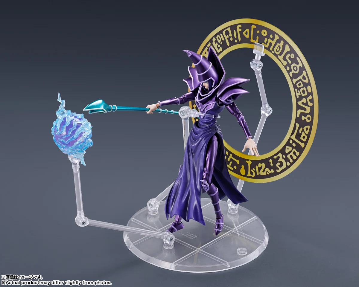 BANDAI-SHM Duel Monsters Yu-Gi-Oh, Original! Figurines d'anime en PVC de magicien noir, figurine d'action, jouets modèles, cadeaux de Noël