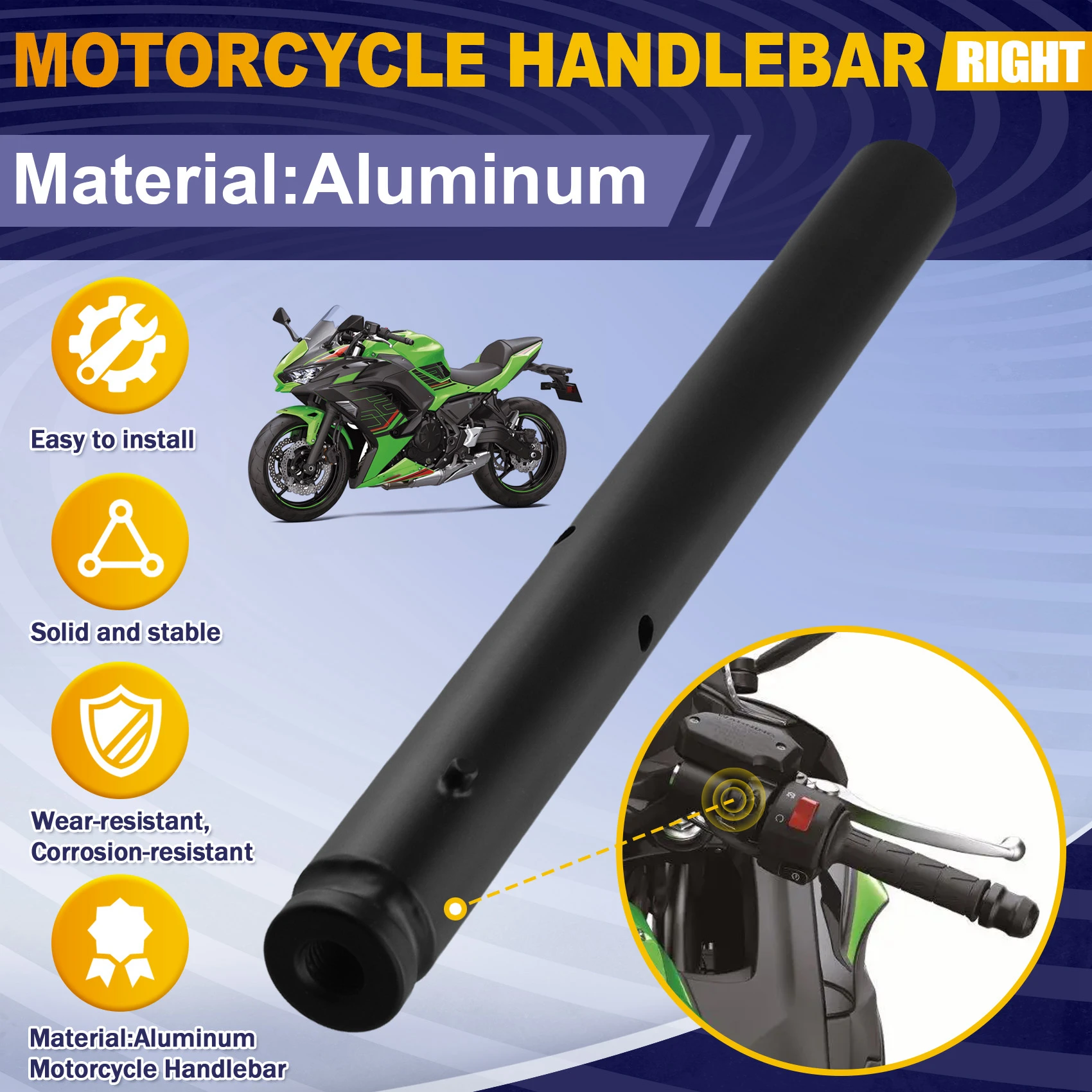 

High-Quality Motorcycle Handlebar for 650 EX650 ER650 Right