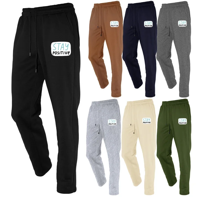 Pantaloni sportivi da jogging attivi da allenamento atletico da uomo in pile con tasca con cerniera e coulisse