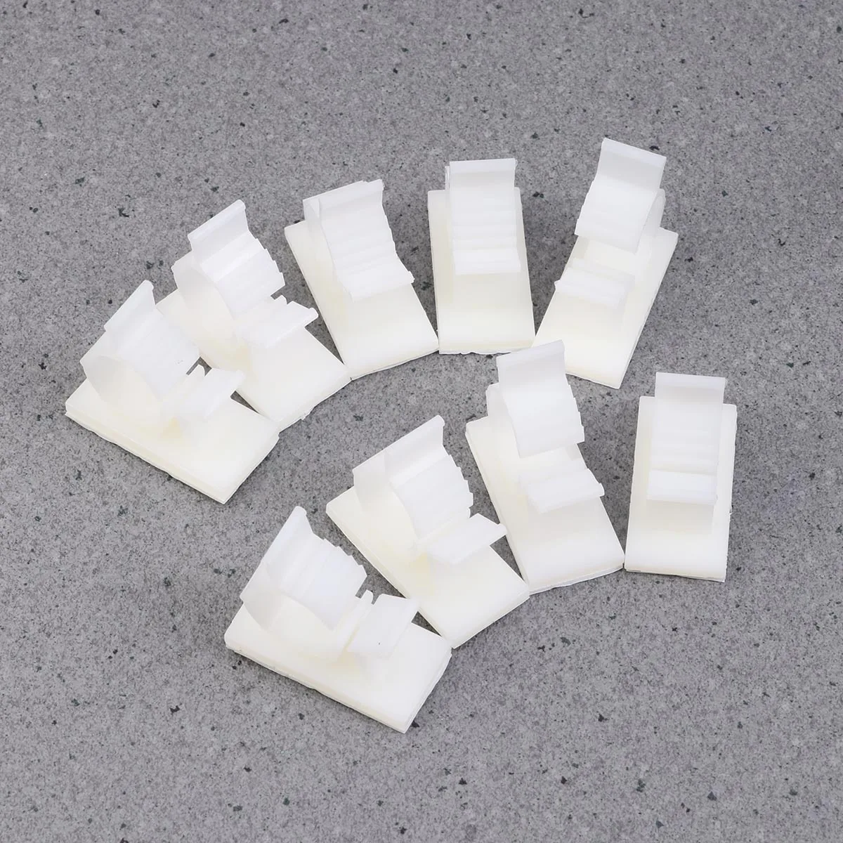 

20Pcs Cable Wire Clips Adjustable Cord Clamps with Dual Sided Tape for Desktop Laptop Charging Cables Organization White L