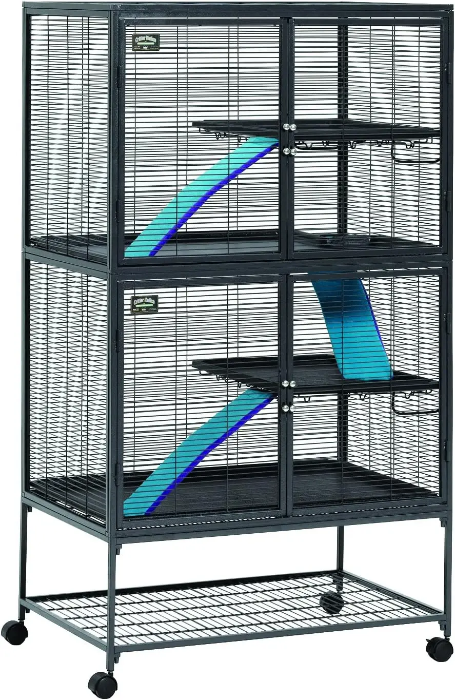 MidWest Homes for Pets Deluxe Critter Nation Double Unit Small Animal Cage (Model 162)