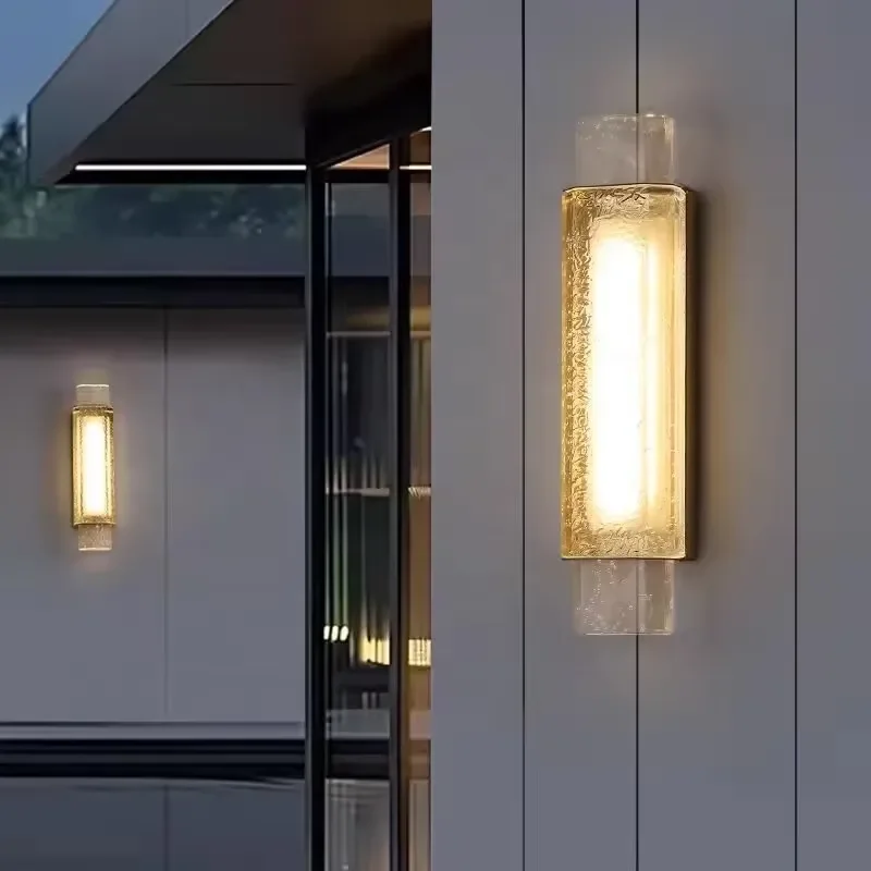 Nordic Style Luxury Light Emitting Diode Outdoor Wall Light IP65 Waterproof Decorative Lighting Garden Country Corridor Light