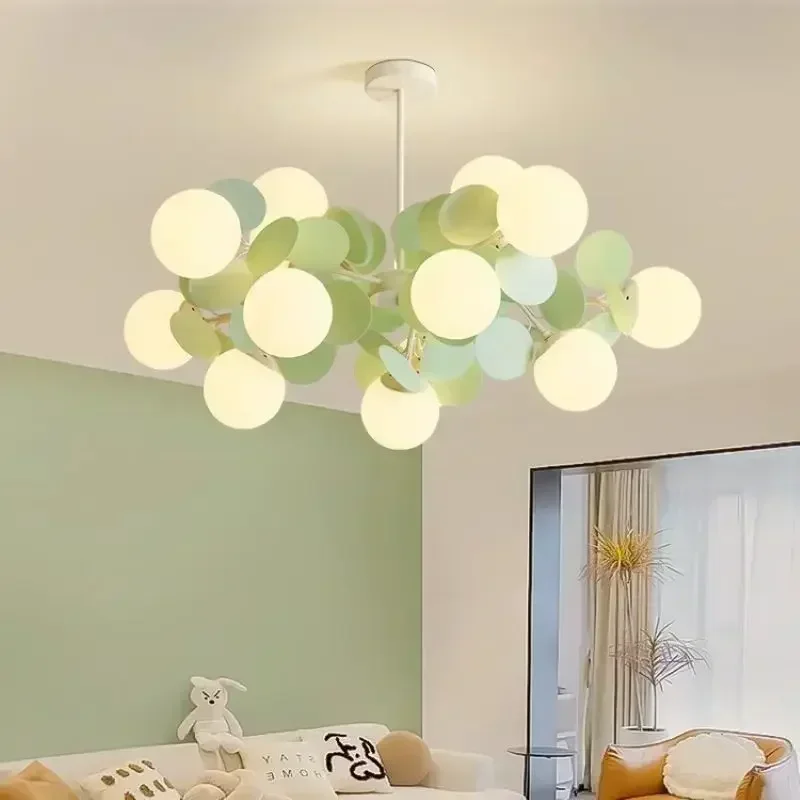 

Nordic Glass Ball Led Chandelier for Living Dining Room Food Tables Kitchen Bedroom Pendant Lights Home Decor Lusters Luminaires