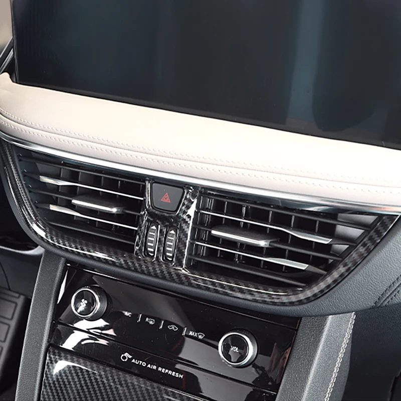 

Carbon Fiber Look Dashboard Center Air Vent Trims Car Stylish For 2020-2025 Ford Escape Kuga 2024 2023 2022 2021