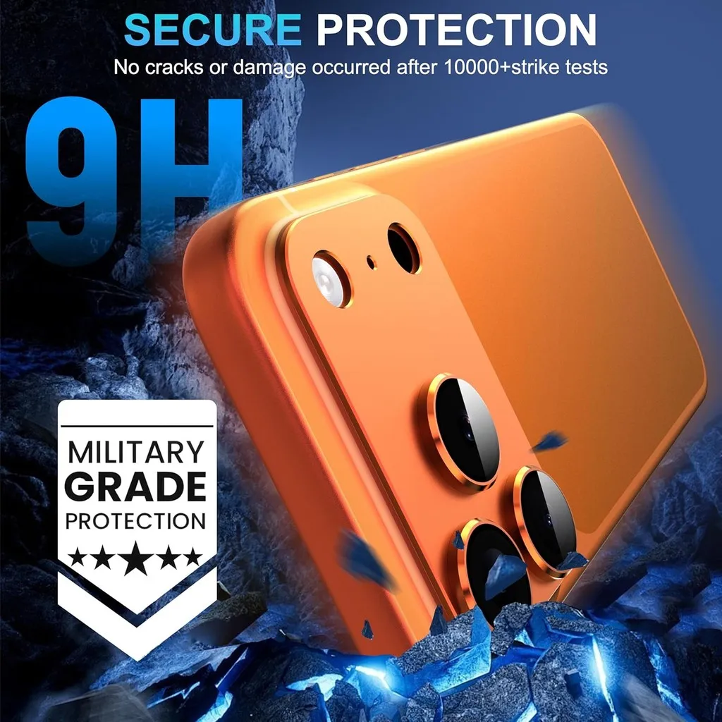 Protetor de lente de câmera para iPhone 17 Pro Max 17 Pro Air Metal Liga de alumínio Capa de vidro temperado amigável