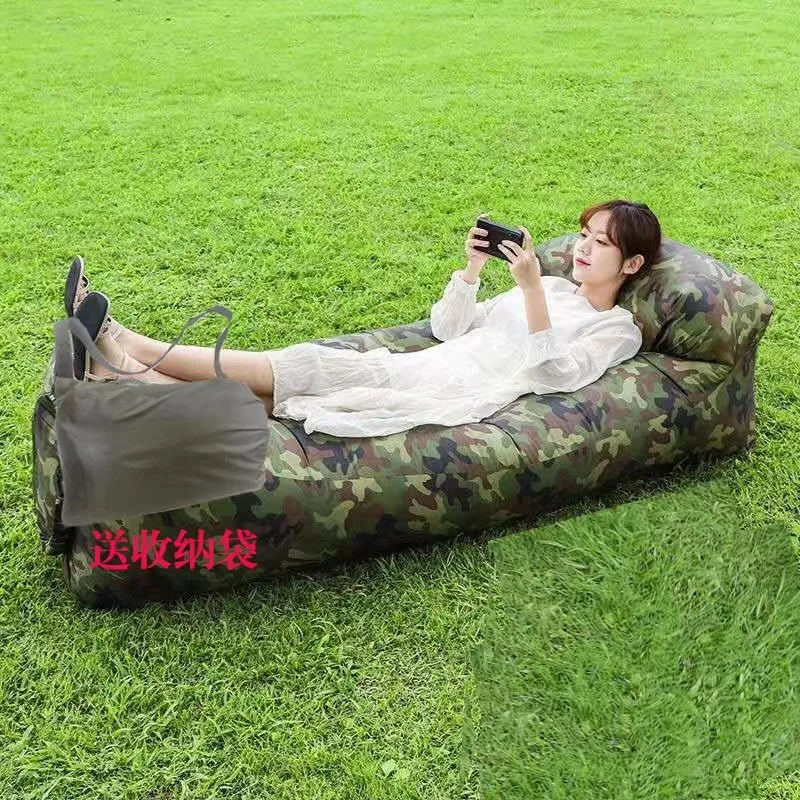 NONE Inflatable Air Sofa Bed Blue 240x70 cm 7
