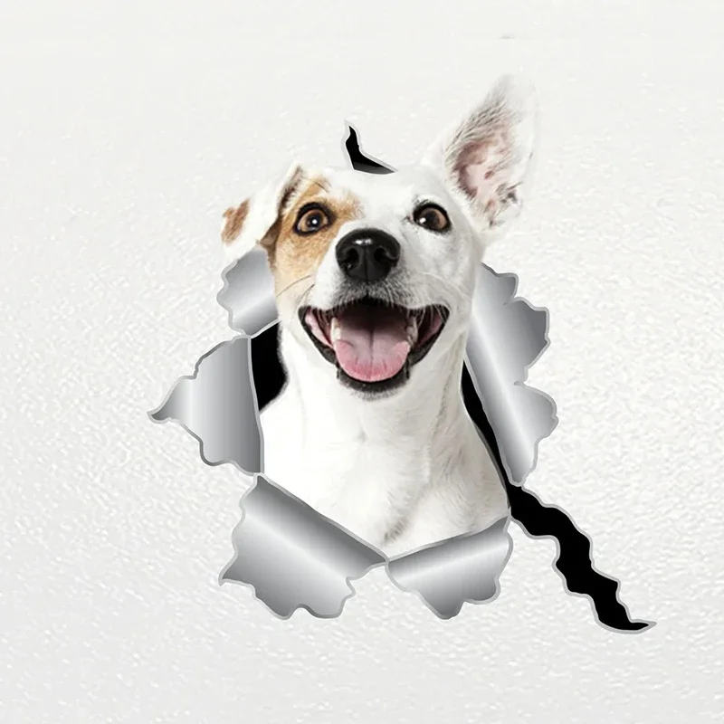 

Lifelike Car Sticker Jack Russell Terrier Dog Pet Animal Occlusion Scratch Waterproof Vinyl Decal Car Accessories Decor