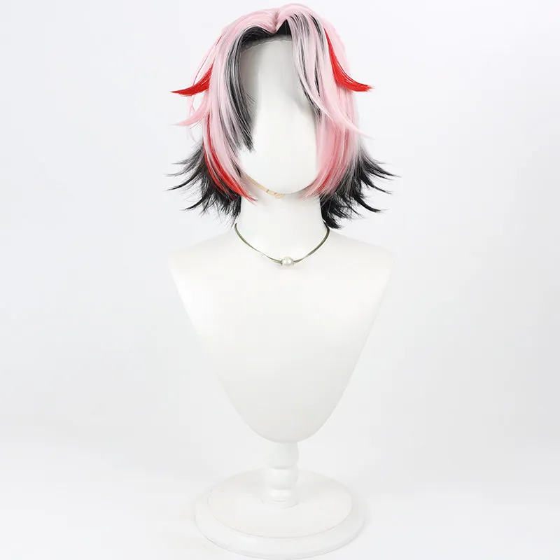 NIJISANJI Virtual YouTube Vtuber Seraph Cosplay Wig Halloween Carnival Party Props Synthetic Hair Heat Resistant Fiber + Wig Cap