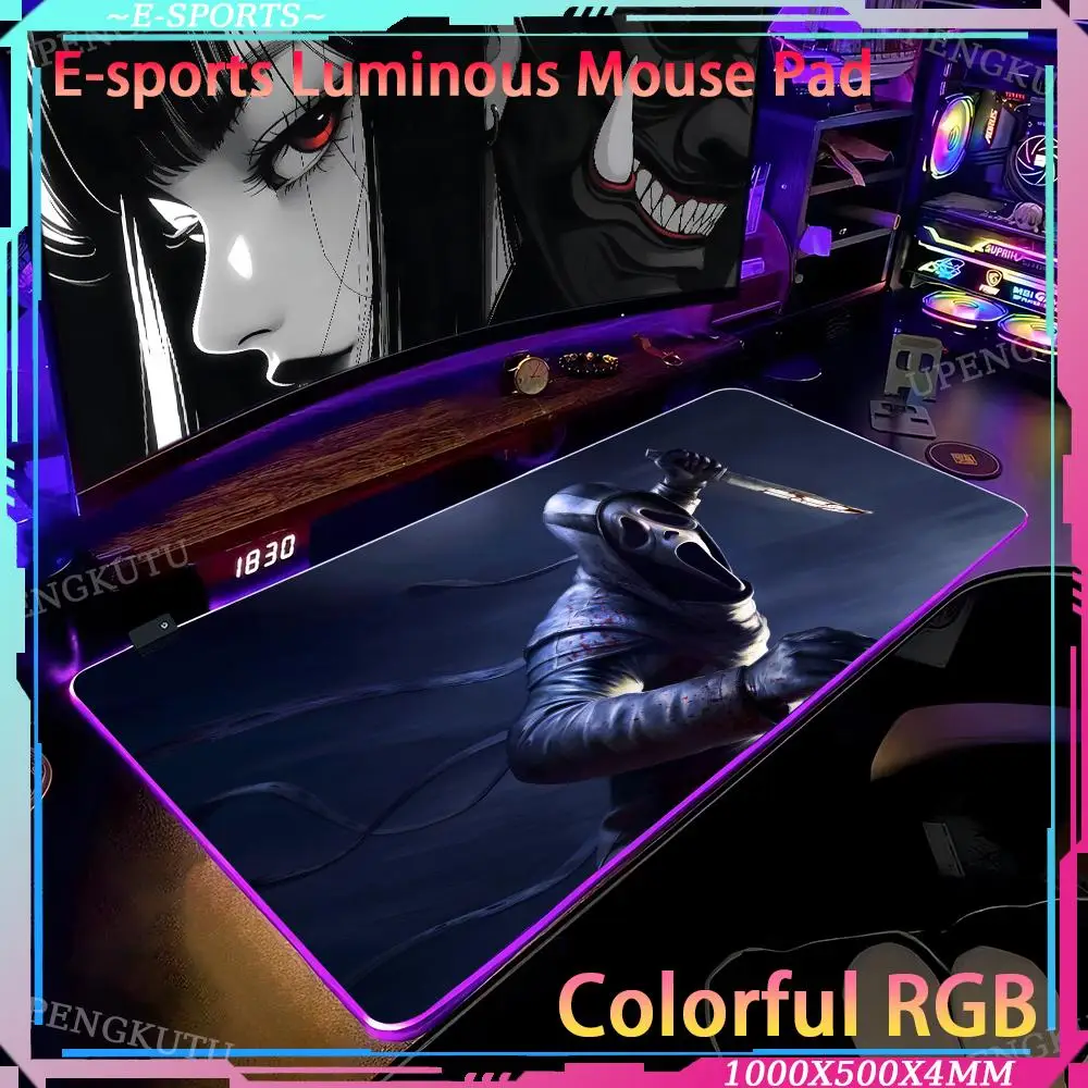 Mouse Pad RGB D_dead_by_Daylight mechanical desk Cute desk accessories game mouse Gaming accessories pad