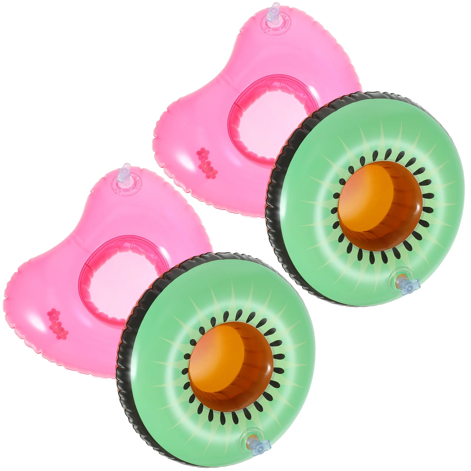 4 قطع من حوامل مشروبات حمام السباحة، حاملات أكواب عائمة قابلة للنفخ، عوامة مشروبات مزخرفة لحمام السباحة وحفلات الشاطئ #5