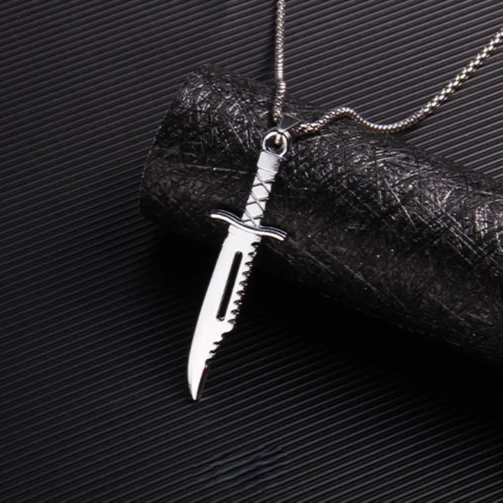 Men\'s Retro Necklace Personalized Sword Domestic Domineering Dragon Sword Trip-Mortar Pendant Niche Design Sensory Accessories