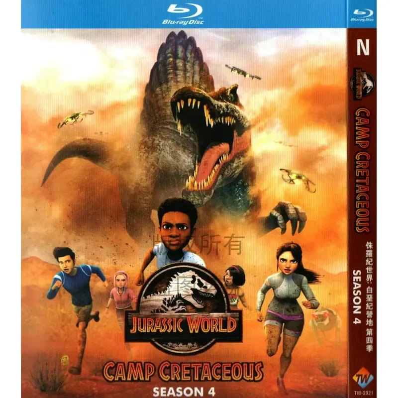 Science Fiction Cartoon Jurassic World Cretaceous Camp Seasons 1 to 4 Blu-ray High Definition 6-Disc Set
