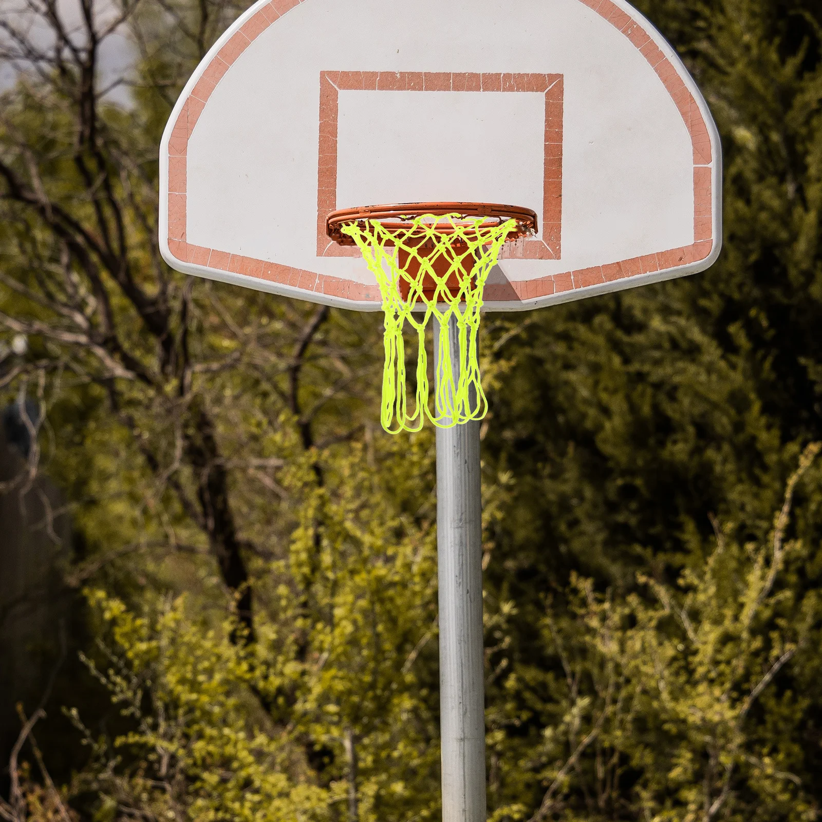 

Glow In The Dark Basketball Net Thick Braided Durable Outdoor Indoor Fluorescent Mesh For Park Campus Court Nylon Basketball