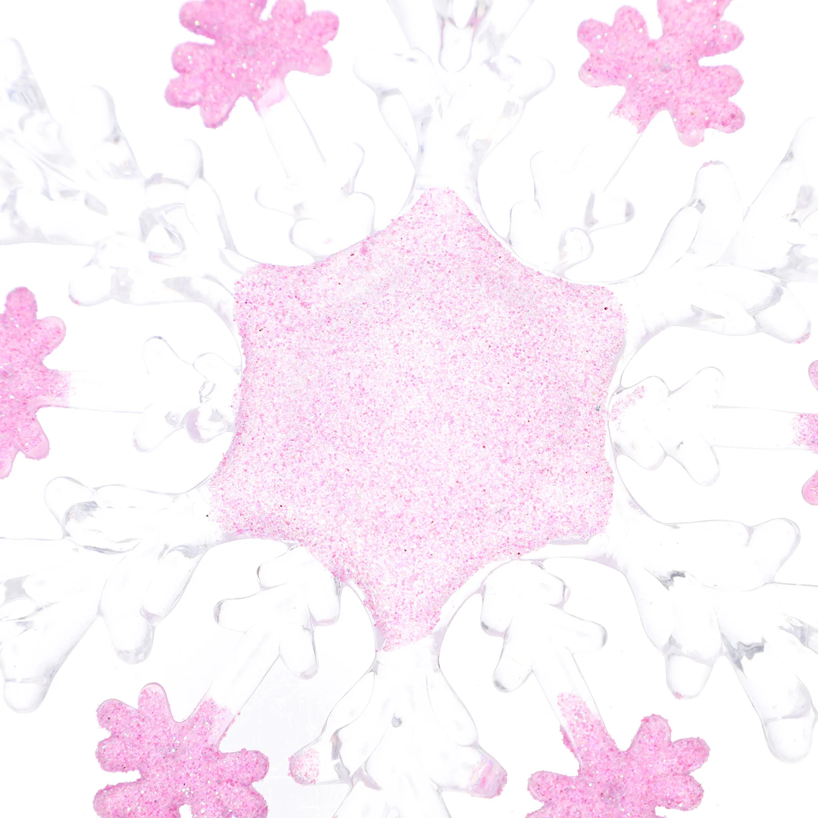 

1pc Translucent Acrylic Snowflake Hanging Ornament Xmas Tree Decor Purple Christmas Pendant Wall Door Decoration Party Accessory