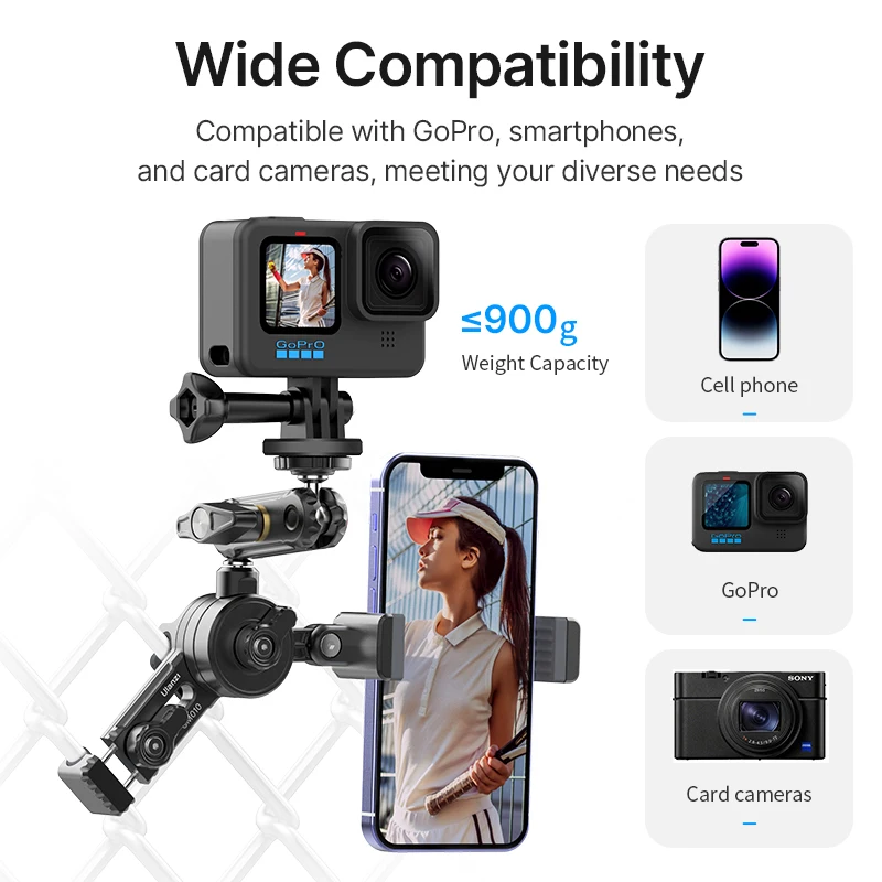 Ulanzi ตัวยึดที่ยึด GoPro แบบแขวนอเนกประสงค์สำหรับ CM010 GoPro Insta360 DJI Action Camera smartphone