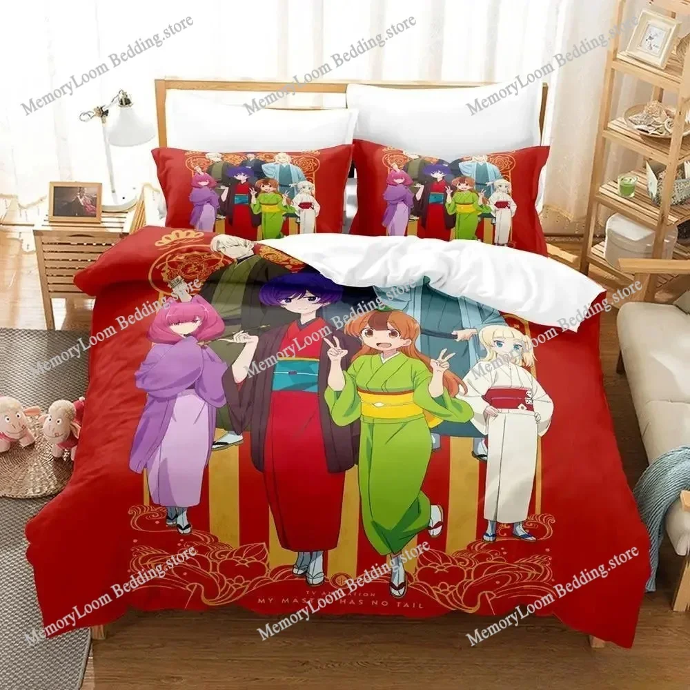 New 3d Print Anime My Master Has No Tail Bedding Set Single Twin Full Queen King Size Bed Set Adult Kid Bedroom Duvet cover Sets