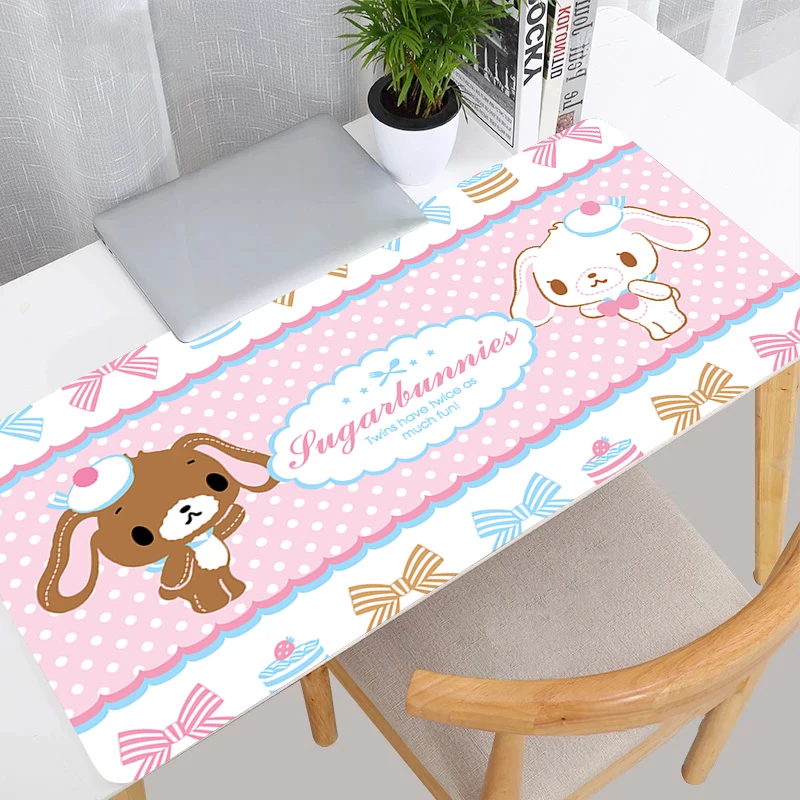 

Mouse Pad PC Anime Kawaii Mousepad Bunny S-sugar Bunnies Table Mat XXL Laptop Cartoon Keyboard Pad Cute Rubber Desktop Mouse Mat