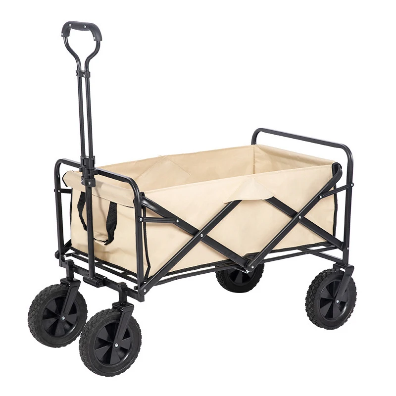 Outdoor Camping Cart Camping Trailer Folding Hand Pulled Car Portable Small Cart Picnic Car