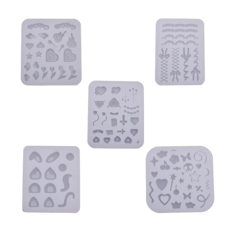 

DIY Epoxy Resin Mold Shaker Molds Flower Bowknot Heart Shaped Silicone Mould