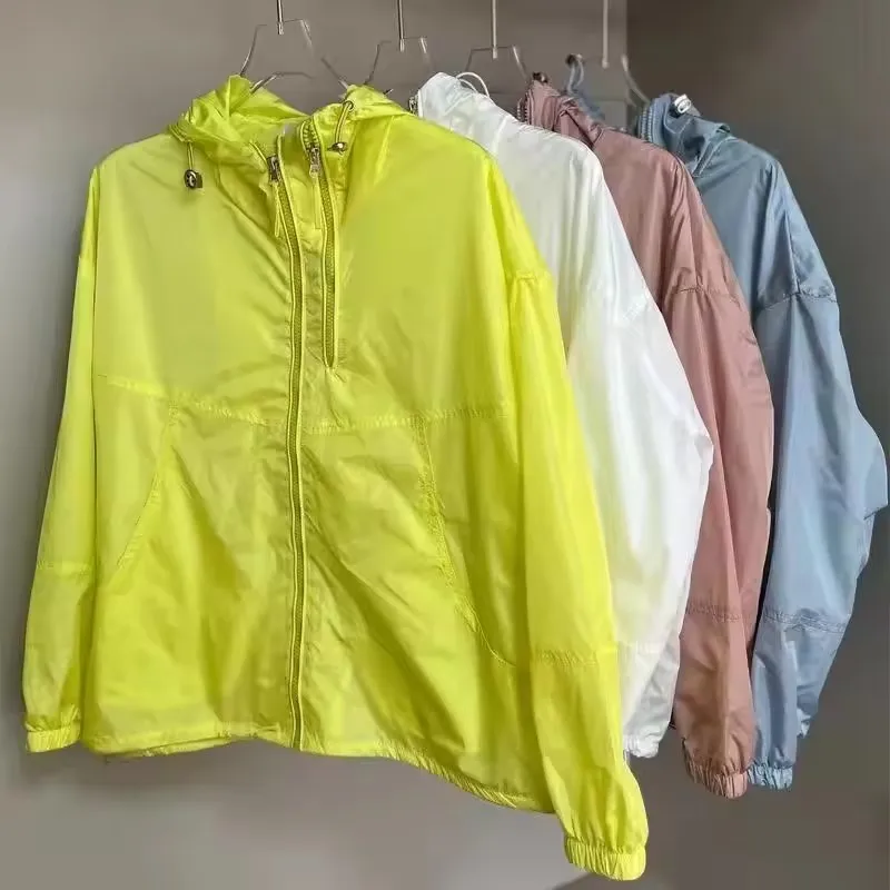2025 frauen Frühling Jacke Solide Alle-Spiel Mit Kapuze Dünne Sonnencreme Mantel Koreanische Mode Neue Sommer Jacken Casaco feminino Weibliche Top