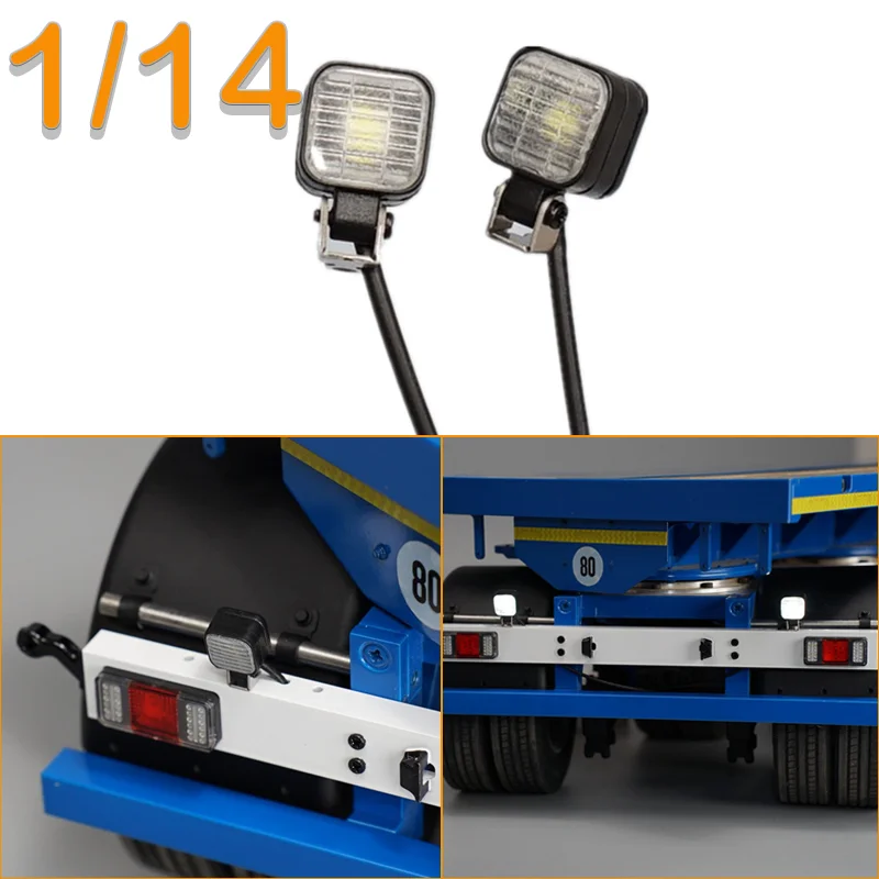 1 Paar quadratische Kunststoff-Scheinwerfer für Tamiya 1/14 RC Truck für SCANIA R620 für Volvo für MAN für ACTROS 3363