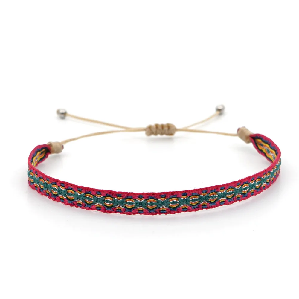 Unisex Handmade Woven Bracelet Wholesale Colombia Cloth Braided Bracelets for Women Men Bohemian Hippie Friendship Jewelry - view 4