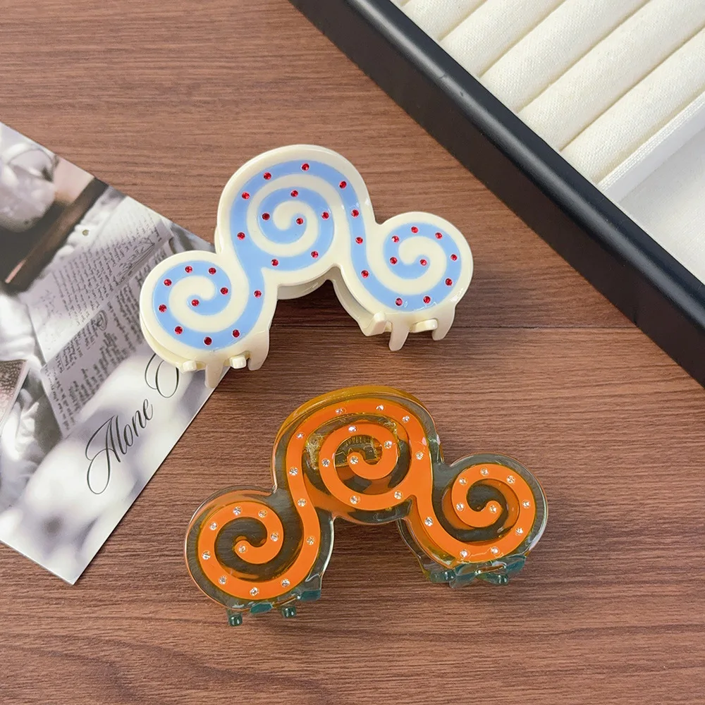 

2025 NEW Auspicious Cloud Hair Claw Good Luck Symbol Acetate Hair Claw Clips Hair Accessories for Women Girls