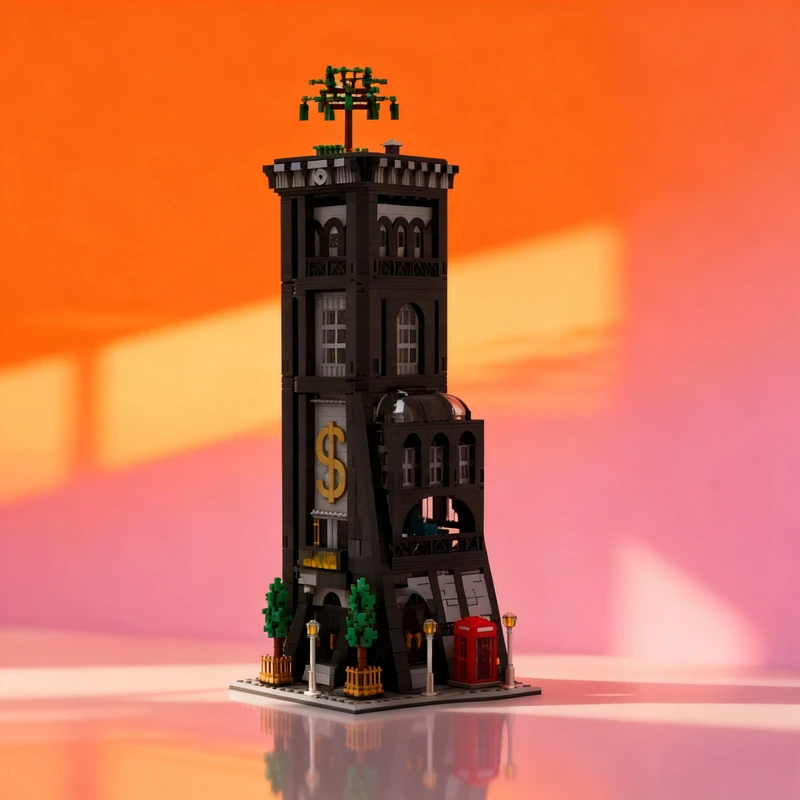 

3948 шт. MOC City International Bank модель строительные блоки архитектура сборка DIY креативные рождественские подарки образовательные игрушки идея