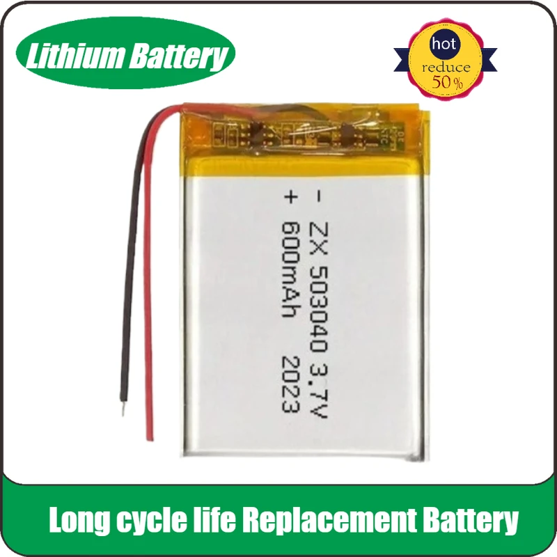 

New Replacement 503040 3.7V 600mAh Polymer Batteries for Speaker Bluetooth Headset Communication Digital