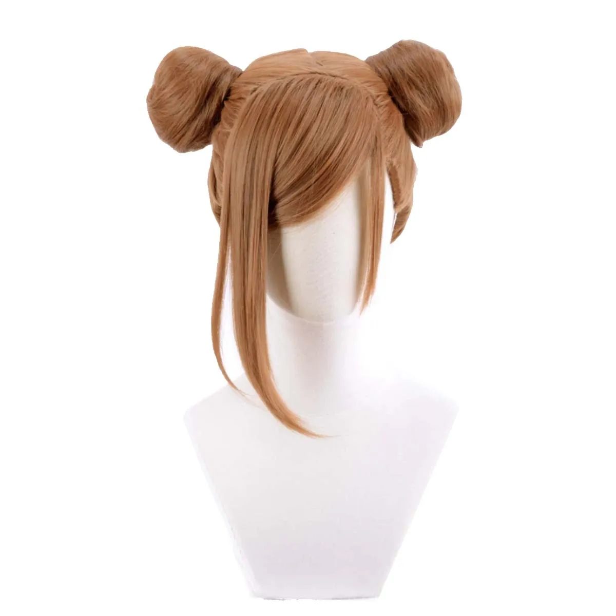 Women Anime Jujutsu Kaisen Kugisaki Nobara Cosplay Brown Bun Heat Resistant Synthetic Hair Wig