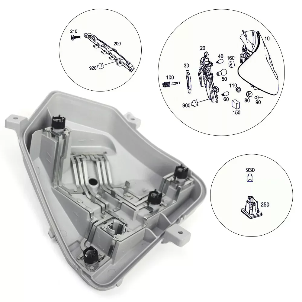 For Genuine Mercedes Benz W176 A Class Right Hand Side Rear Bulb Holder Base Car Lights Accessories A1768200277 view 6