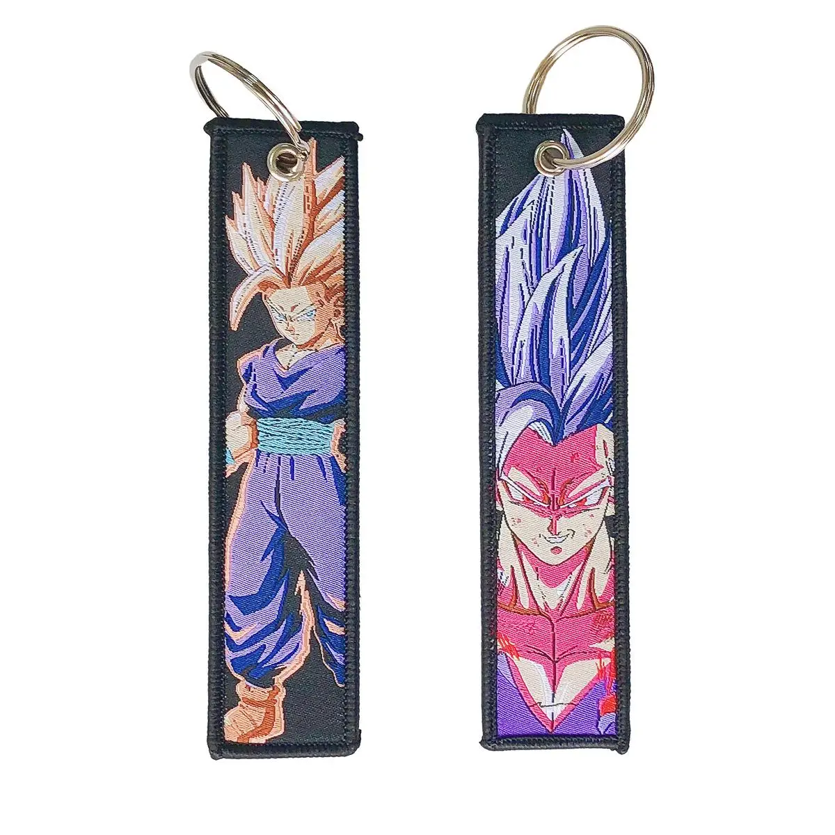 Dragon Ball Embroidery Cool Keychain Lanyard Anime Manga Series Badge Holder USB Pendant Portable Key Lanyard Accessories