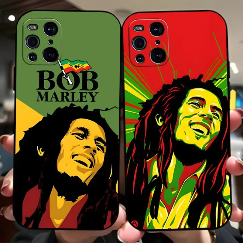 Reggae Bob Marley Phone Case For Oppo K7 K9 X S Find X3 X5 Reno 7 6 Rro Plus A74 A53 A93 A54 A72 A16 A15 A55 A57 Cover