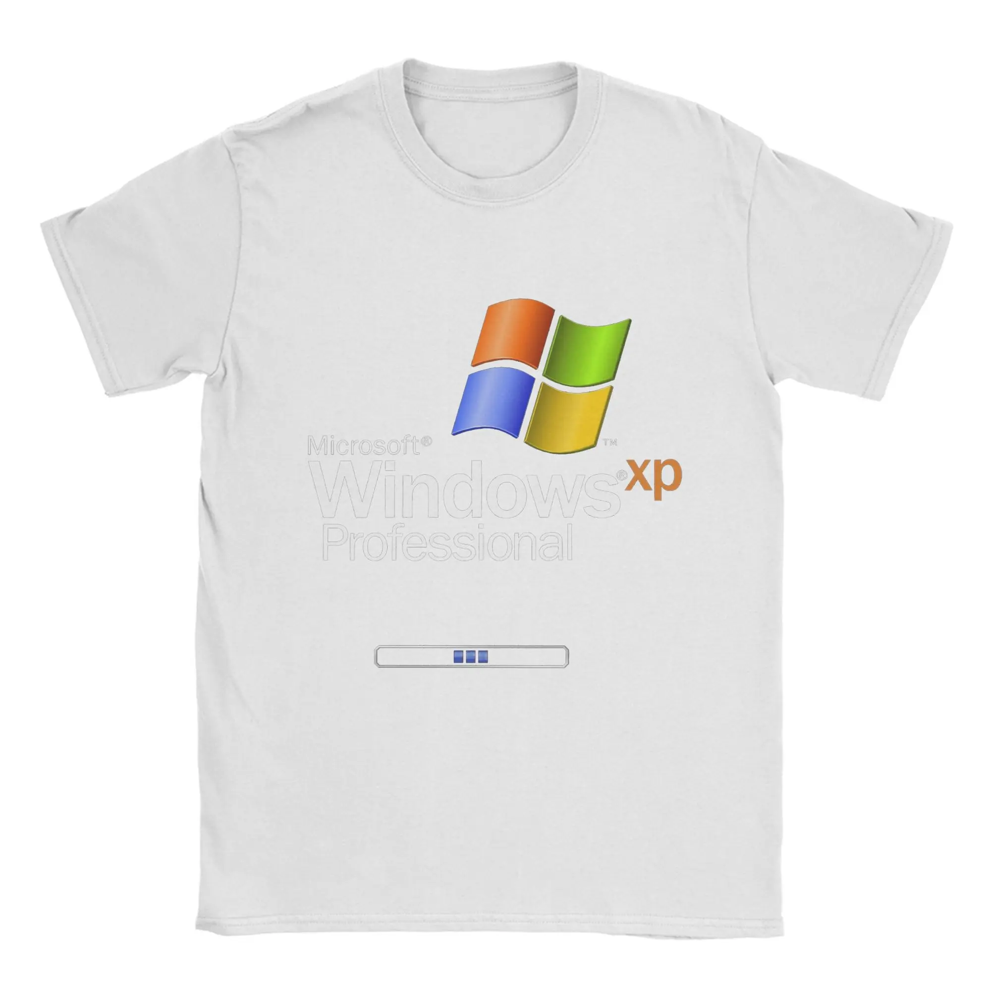 Windows Xp T-Shirt Men Vintage Cotton Tees Round Collar Short 