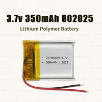 802025 350mAh Lipo Battery 3.7V Lithium Polymer Batteries for Beauty Instrument Bicycle Tail Light Pet Locator Bluetooth Speaker