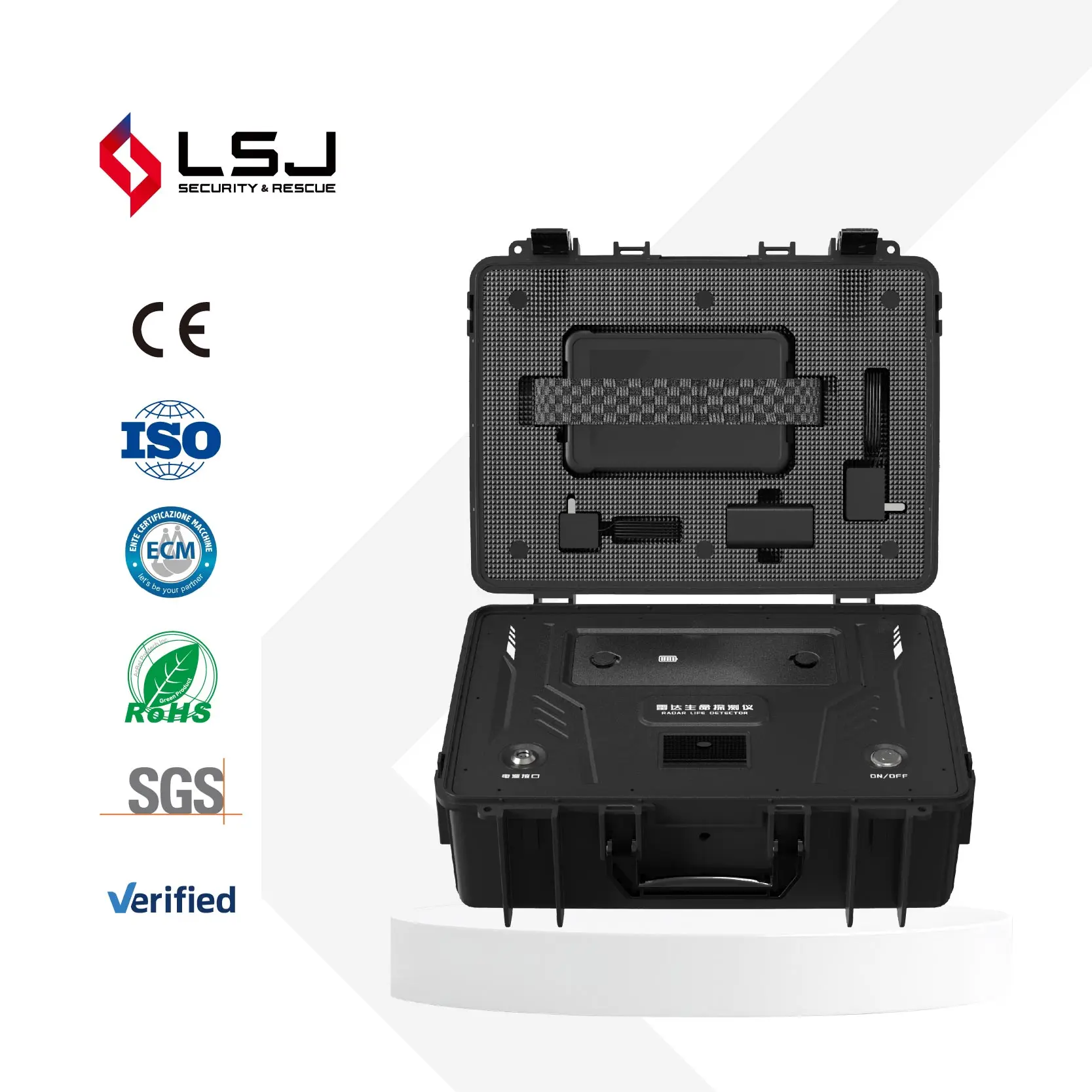 LSJ-M 2D Ground Penetrating Radar Detector Life-Saving Urban Search Rescue Equipment IP67 Protection 100m Communication 3-Year
