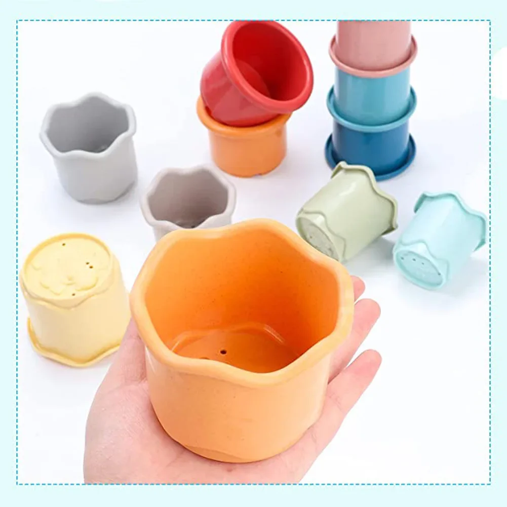 Stacking Cups Toy For Rabbits Multi-colored Reusable Small Animals Puzzle Toys For Hiding Food Playing Small Animals Pet Toys