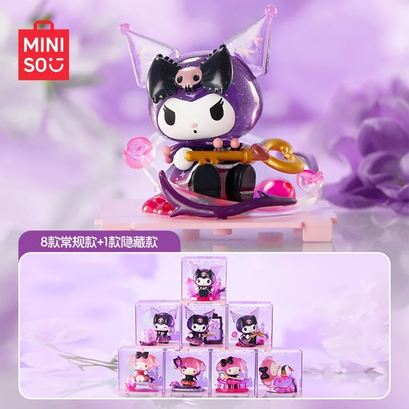

MINISO My Melody Kuromi Flower Fantasy Series, слепая коробка, игрушка, коллекционная профессиональная фигурка, изысканный маленький подарок для детей