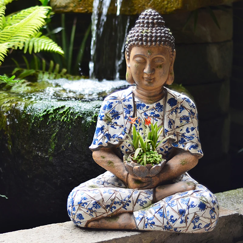 

Buddhist Statue Decorations, Outdoor Villas, Garden, Courtyards, Landscaping Decoration, Living Room, Porch Zen Sculptures