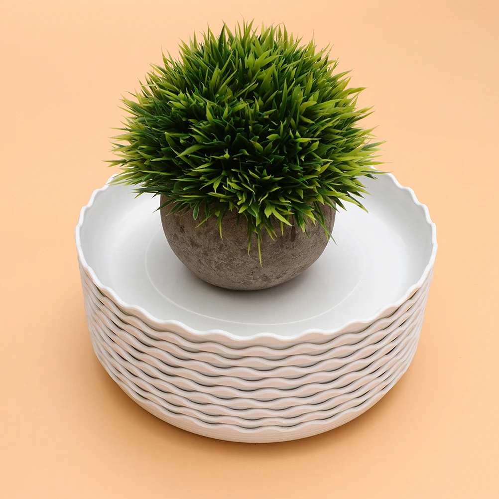 

20 Pcs Plastic Flower Pot Tray Round Plant Pots Base Drip Saucer for Indoor Outdoor Garden Premium Quality Moisture Protection