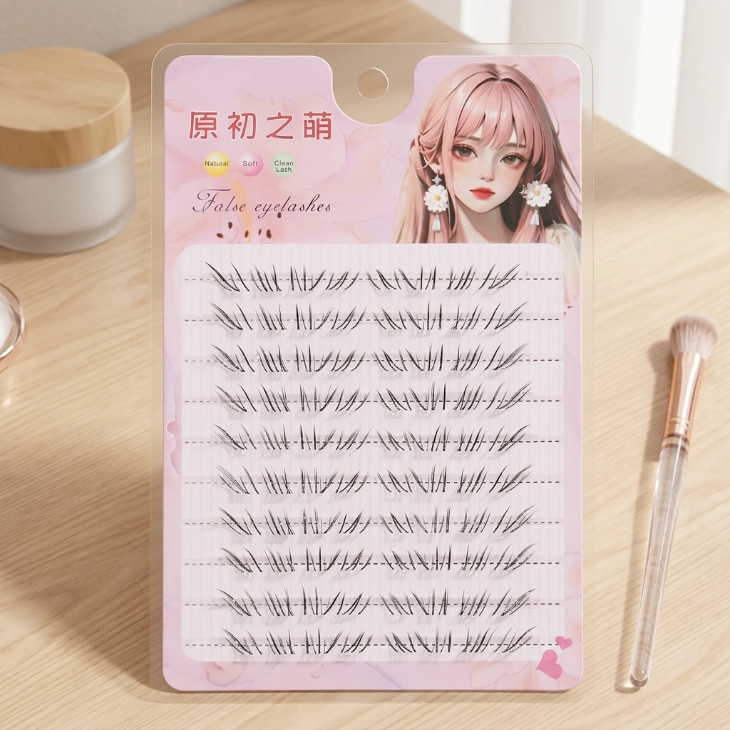 6-8mm Lower False Eyelashes Star Diamond Design Natural Looking C Curl Bottom Lashes for Sensitive Eyes Daily Party Cosplay