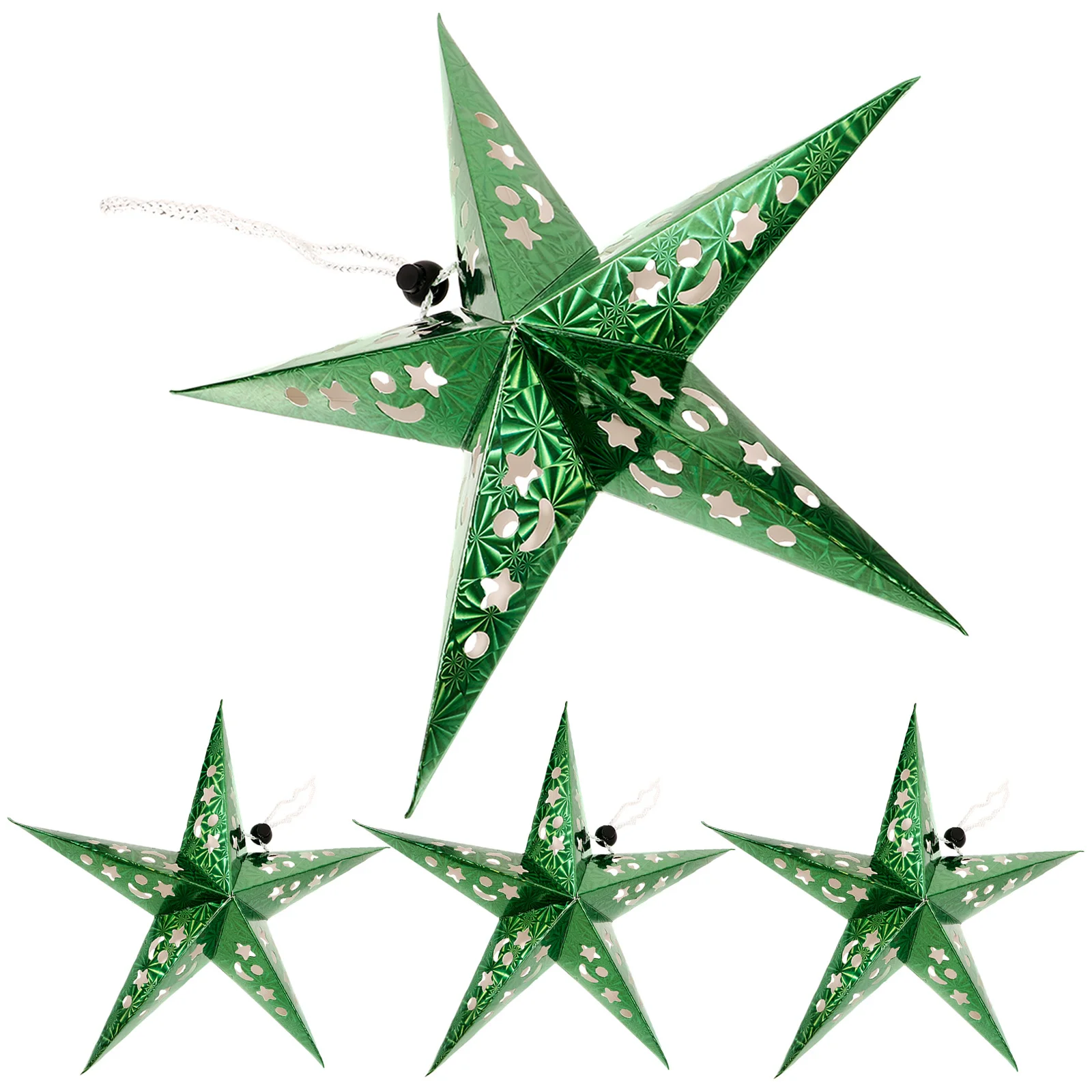 4 conjuntos de luz suspensa de Natal com estrela de cinco pontas, lâmpada pendente, excelente experiência de uso para festivais