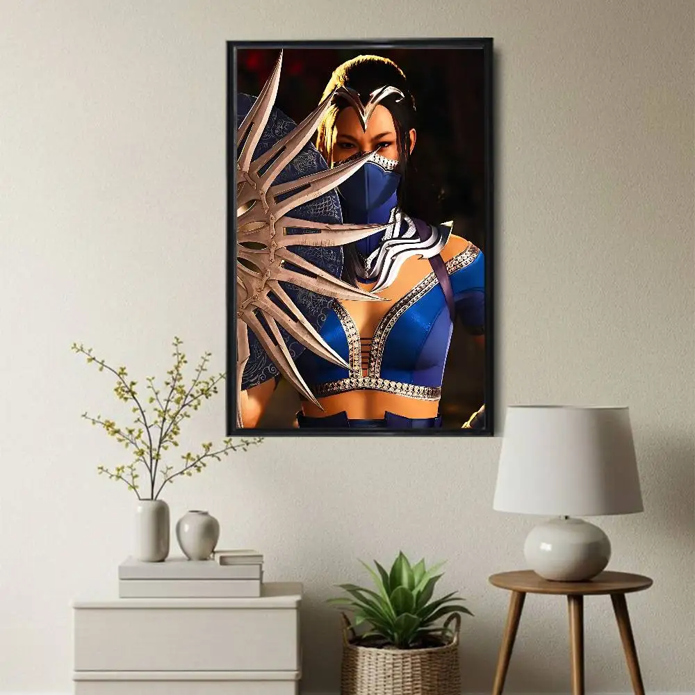 Johnny Cage Kitana Mortal Kombat High Quality Dorm Living Room Aesthetic Wall Decoration Painting Poster Stickers Gift