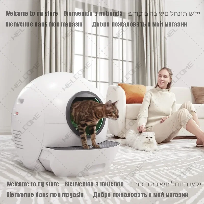 Self Cleaning Cat Litter Box Automatic Litter Box with APP Control Smart Monitor/Odorless Extra Large for Multiple Cats