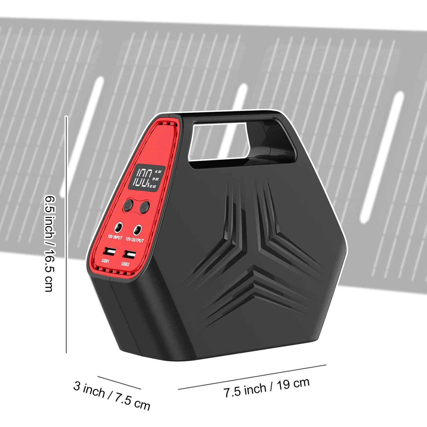 100W Portable Power Station with 40W Solar Panel, Battery Charger Solar Generator for Outdoor Camping Road Trip Home Emergency