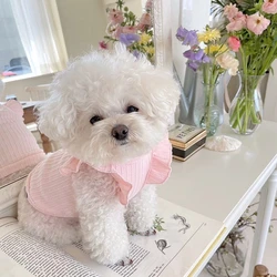 Fashion Solid Celebrity Teddy Vest Bomei Fashion Pullover Summer Breathable Dog Clothes Color Puppy Home Clothes Pet Supplies